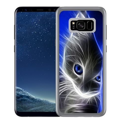 Coque pour Samsung Galaxy S8 chat blue eyes