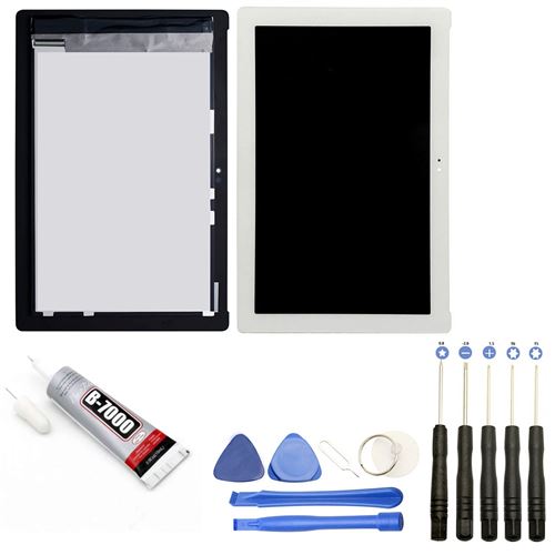 Visiodirect® Ecran complet: Vitre + LCD compatible avec Asus Zenpad 10 Z300C Taille 10.1 BLANC + Kit outils + Colle B7000 Offerte