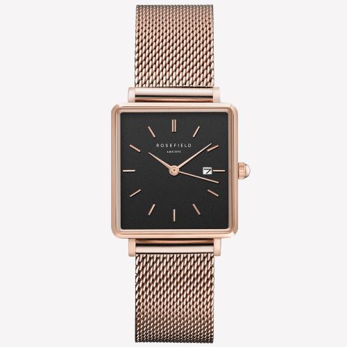 Montre ROSEFIELD en Maille milanaise Rose - QBMR-Q05