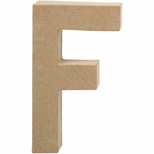 Creotime papier mâché lettre F 20,5 cm
