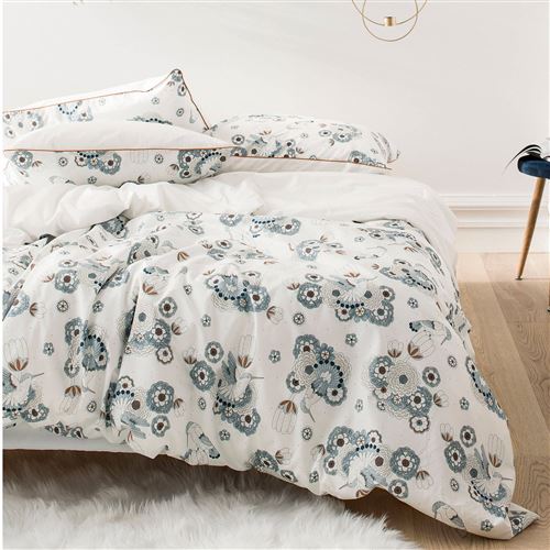 Taie d'oreiller percale Folk Melody ESSIX 50 x 75 cm