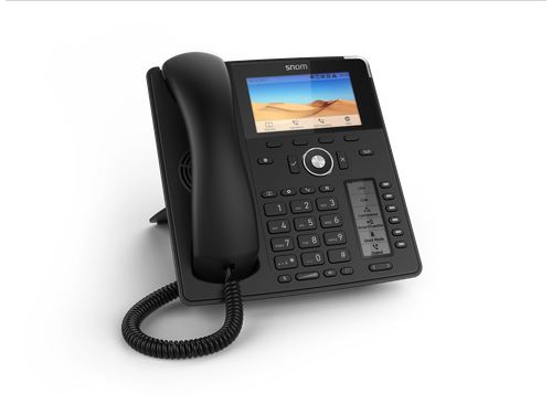 Snom Global Desk Telephone D785 (6 (24) Touches DEL multicolores à étiquetage automatique configurables, écran couleur haute résolution) Noir
