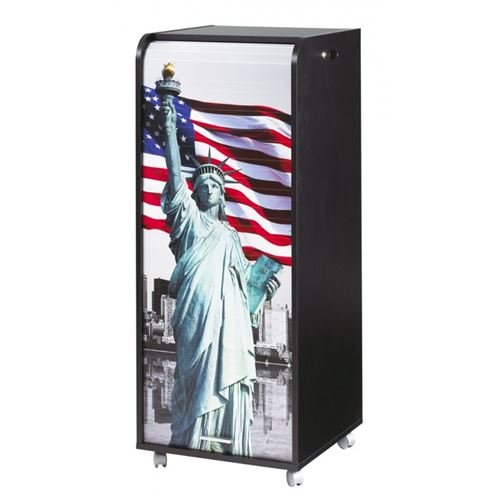 Caisson de Bureau Mobile Noir 108 cm - Coloris: Libert&eacute; 505