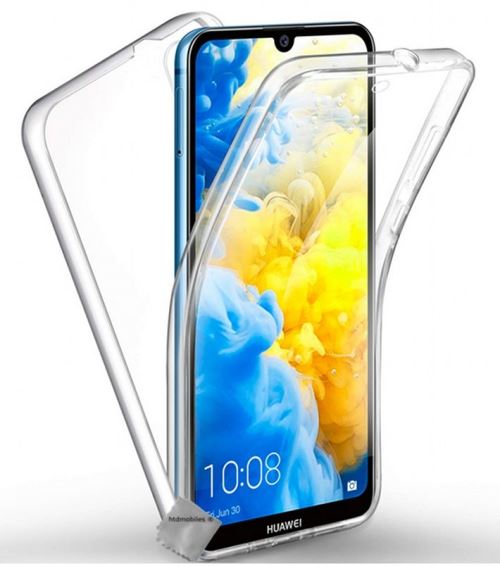 Housse etui coque silicone gel 360 integrale (avant et arrière) pour Huawei Honor 8S avec film ecran - TRANSPARENT