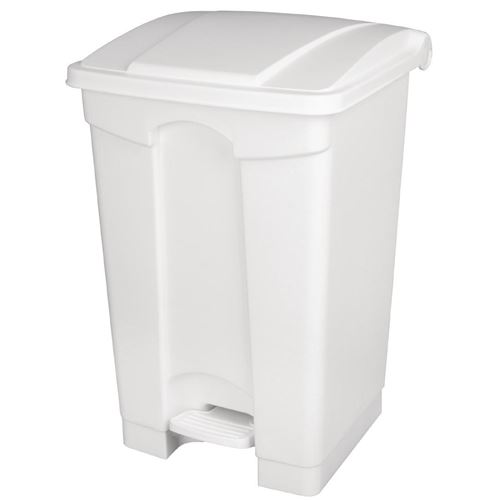 Poubelle de cuisine à pédale blanche 45l