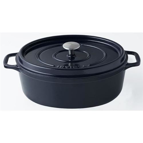 Invicta cocotte ovale - 27 cm - bleu réglisse - fonte émaillée - tous feux dont induction puv403279