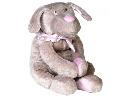 Dimpel - Fifi doudou chien 30 cm - beige et rose