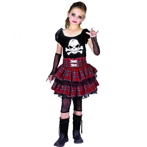 Costume Enfant Fille Punk Taille 7-9 ans (M)