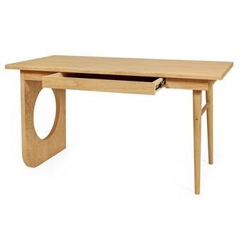 Bureau 1 Tiroir Design "Bau" 140cm Chêne - 1