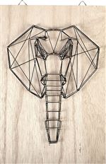 TABLEAU ELEPHANT BRUT RECTANGLE EN BOIS 200X300X9