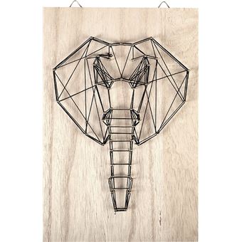 TABLEAU ELEPHANT BRUT RECTANGLE EN BOIS 200X300X9