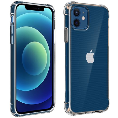 Coque pour Apple iPhone 12 Mini Flexible Antichoc Coins Bumper Transparent