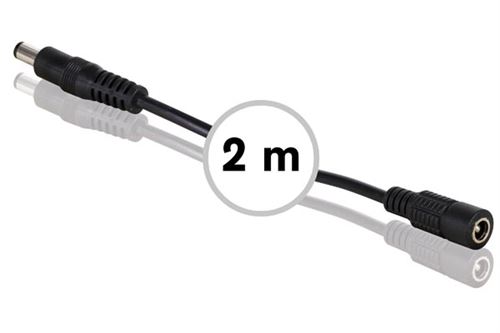 Rallonge avec connecteur dalimentation cc (mâle-femelle) - 2 m velleman lcon14