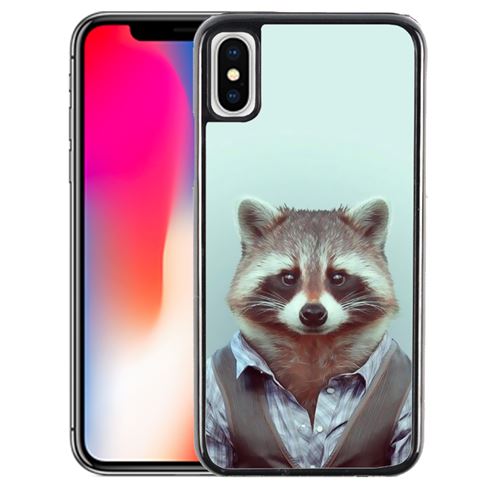 Coque pour iPhone XS raton laveur costume