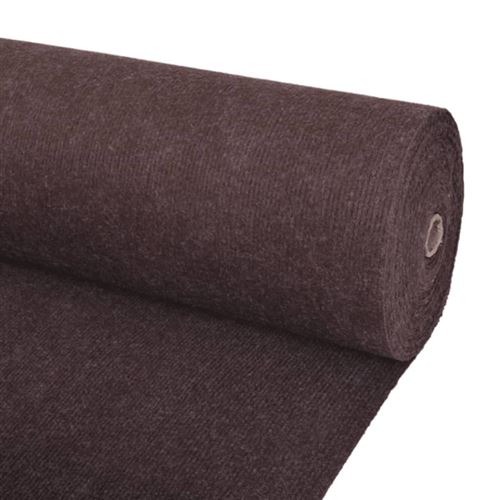 vidaXL Tapis strié pour exposition 1,6x15 m Marron