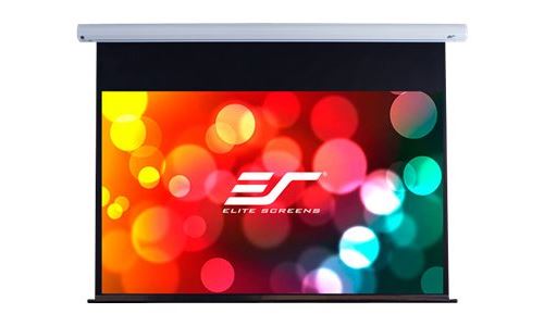 Elite Screens Saker Series SK100XHW-E12 - Écran de projection - montable au plafond, montable sur mur - motorisé - 230 V - 100" (254 cm) - 16:9 - MaxWhite FG - émail blanc