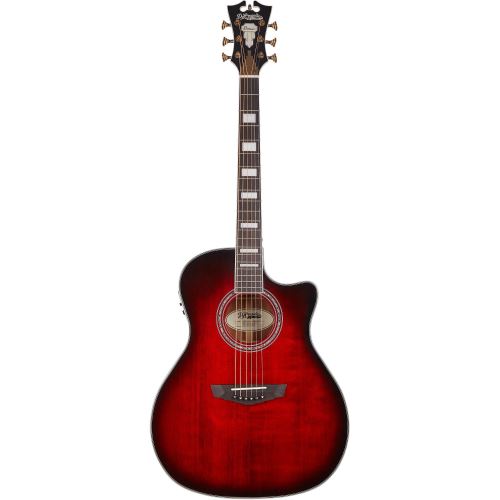 D'Angelico Premier Gramercy Trans Black Cherry Burst guitare folk électro-acoustique