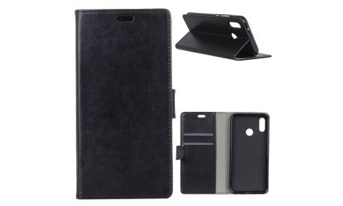 Etui type portefeuille noir Wiko View 2 PRO rabat latéral fonction stand