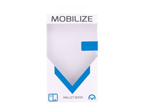 Mobilize Classic Gelly Wallet Book - Flip cover voor mobiele telefoon - polyurethaan - zwart - voor Wiko View XL