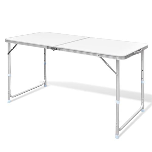 vidaXL Campingtafel inklapbaar en verstelbaar 120x60 cm aluminium