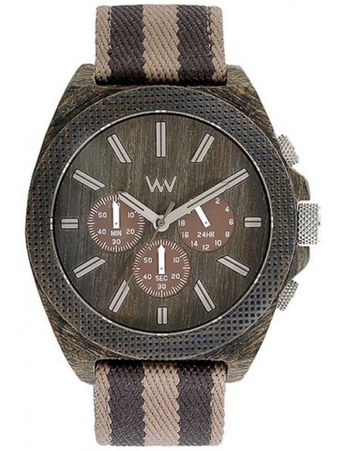 WEWOOD Phoenix Chrono Wenge Earth - Montre homme en bois