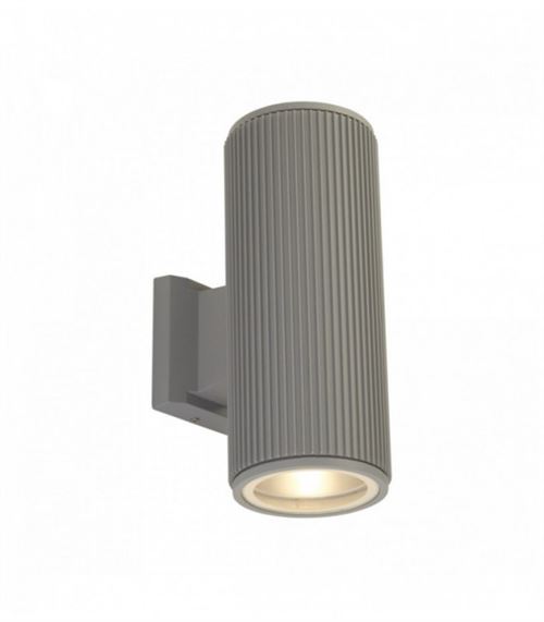 Applique extérieur haut / bas / porche transparent - gris avec verre transparent
