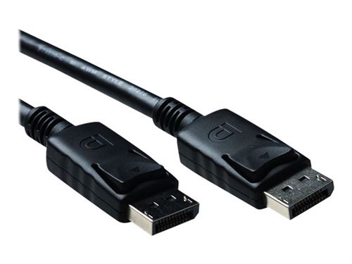 ACT - DisplayPort kabel - DisplayPort (M) naar DisplayPort (M) - DisplayPort 1.2 - 1 m - gevormd, ondersteuning 2160p, ondersteunt 4k60 Hz - zwart