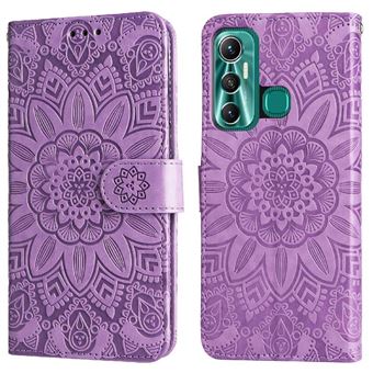 Étui Pour Infinix Hot 11 Fentes Pour Cartes Flip Housse De Protection Cuir FOXDOCK Violet - 1