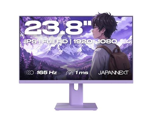 Ecran PC Gamer 23.8"" IPS Full HD (1920x1080) 165Hz 1ms Violet Pastel JN-I238F165-HSP-PP