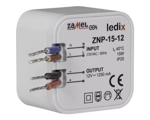 Zamel ZNP-15-12 Driver de LED à tension constante 15 W 1.25 A 12 V/DC surtention