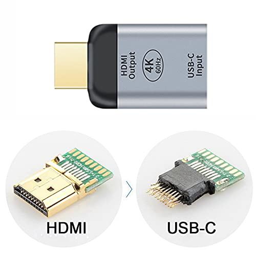 CERRXIAN Adaptateur USB C vers HDMI, convertisseur USB de Type C Femelle vers  HDMI mâle 4K @ 60 Hz, pour la Maison et Le Bureau,Les appareils Apple ne  sont Pas Pris en