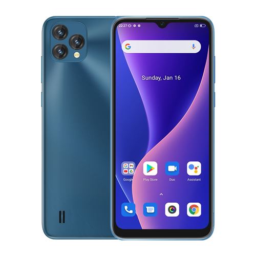 Smartphone Double SIM 6,5 OS Android 11 Téléphone 4G 4GB+32GB Bleu YONIS