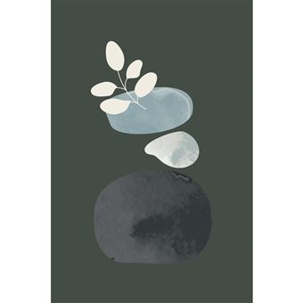 Tableau sur toile vase abstrait 45x65 cm CEANOTHE Décoration Murale Art Décoratif Muraux Peinture Imprimée en HD Salon Chambre Bureau Fabriqué en France - 1
