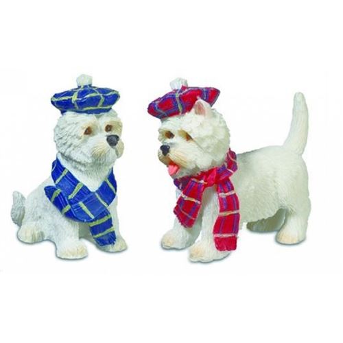 IMPEXIT - Figurine résine Boite de Deux chiens Scottish Terrier 5,2/4,3/2,8 cm