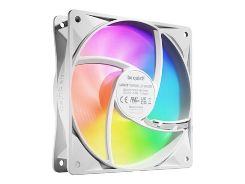 be quiet! Light Wings LX - Ventilateur châssis - PWM haute vitesse - 120 mm - blanc (pack de 3) be quiet! Light Wings LX - Ventilateur châssis - PWM haute vitesse - 120 mm - blanc (pack de 3)