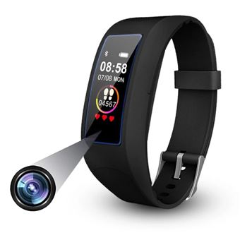 Montre Caméra Espion Ios Android Bracelet connectée Full HD 1080p Cardio Tension + SD 16Go YONIS - 1