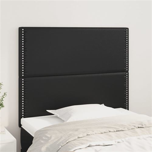 vidaXL Kopfteil Schwarz 90x5x118/128 cm Kunstleder