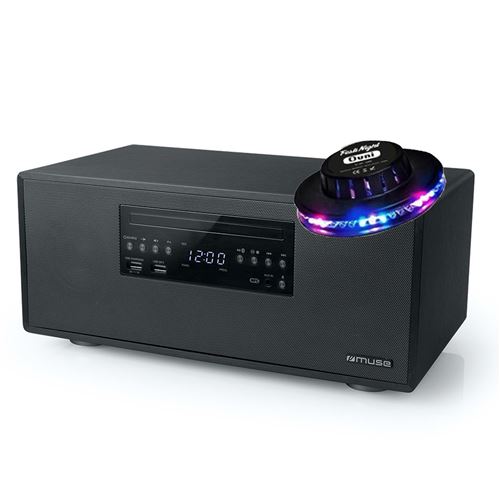Enceinte Bluetooth - Muse - M-692BTC - 60W - Radio FM - Lecteur CD - Lumi&egrave;re OVNI 