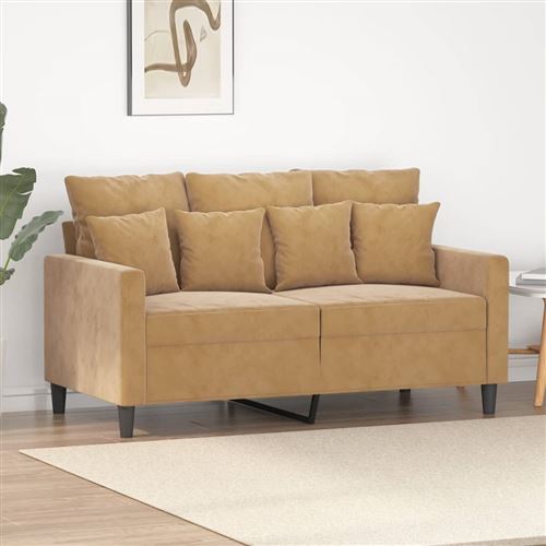 Non Communiqué Marron Vidaxl Canapé À 2 Places 120 Cm Velours