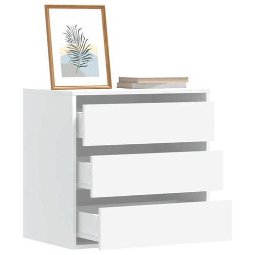 Commode d'angle blanc 60x41x58 cm bois d'ingénierie Vidaxl