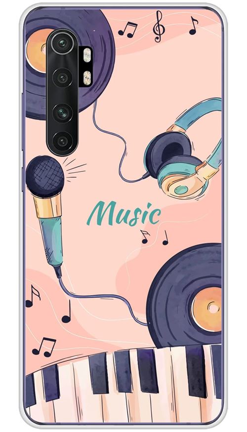 Coque en silicone imprimée compatible Xiaomi Mi Note 10 Lite Accords en couleur