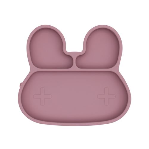 Assiette en silicone lapin Vieux rose We Might Be Tiny