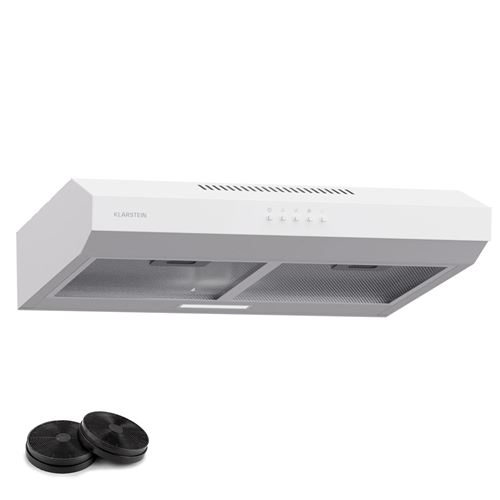 Hotte Aspirante Klarstein Contempo 60 encastrée 60 cm 200 m³/h LED Acier inoxydable Acrylique 2 filtre à charbon actif
