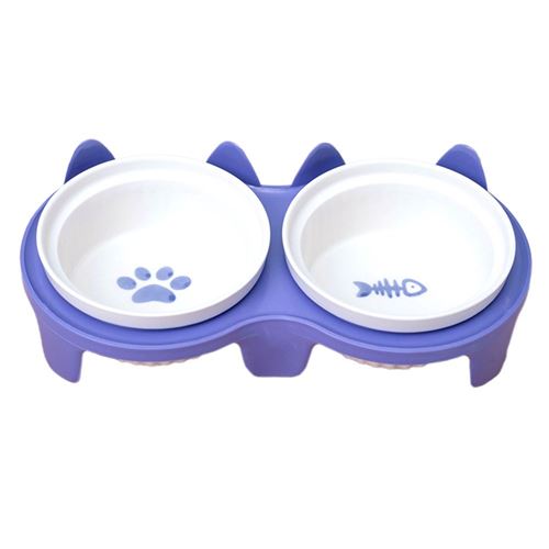 Gamelle pour chat Bol pour chat surélevé en céramique Violet