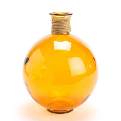 Amadeus - Vase Artémis Rafia - 25cm - Orange - Image 3