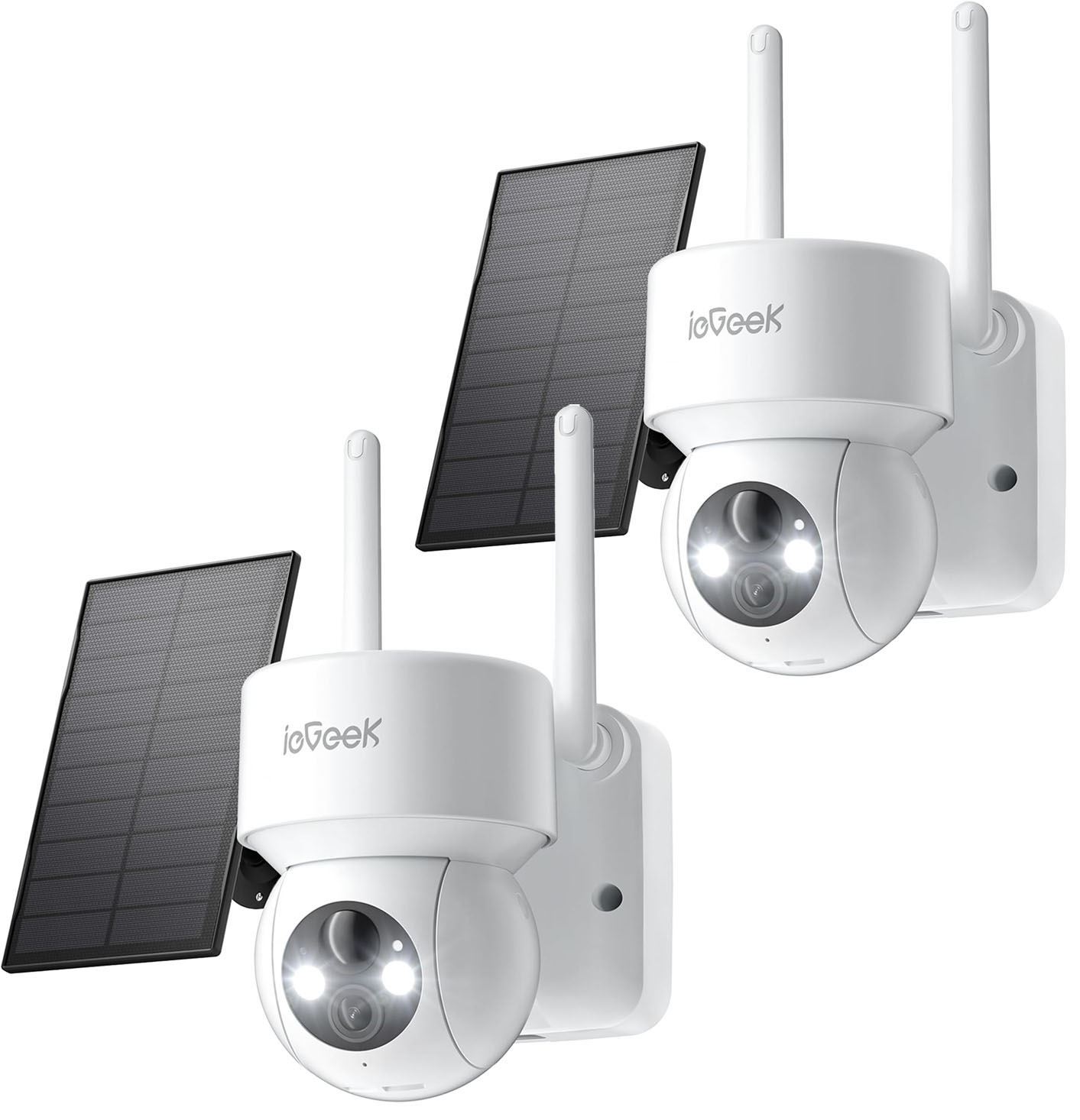 Boifun Caméra Solaire Extérieur 2K - Vision Nuit Couleur - Détection Humaine - 360° - Alexa