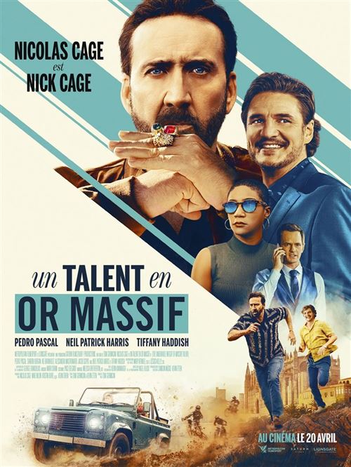 Affiche de Cinéma Originale - Un talent en or Massif - 2022 - Nicolas Cage - 40x60cm