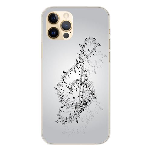 Coque en silicone imprimée compatible Apple iPhone 12 Pro Valse des notes