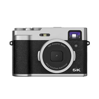 Appareil Photo Numérique Rétro DC203 - 5K Ultra HD, 48MP, Zoom 16X, Stabilisation 6 Axes, Carte 64Go Incluse, Compact Vlog et Voyage - Noir - 1