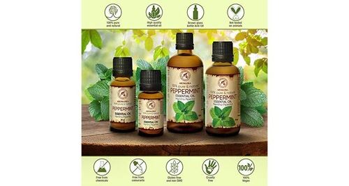 Huile de menthe poivrée - 100% naturelle essentielle pure 100ml - huile d' menthe - mentha piperita - inde - pour aromathérapie - détente - massage - Huiles  essentielles - Achat & prix